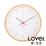 Lovel 20cm日系木質靜音時鐘- 共5款紅灰原木