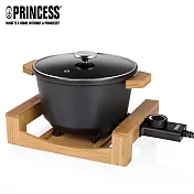 荷蘭公主多功能陶瓷料理鍋173026- 黑/贈油炸籃