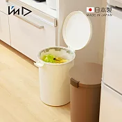 【日本岩谷Iwatani】圓形可分類密封防臭垃圾桶-12.4L -白