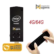 Nugens MiNi PC HDMI 迷你電腦棒+無線語音飛鼠 超值優惠組(4G/64G)