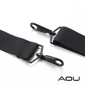 AOU 台灣製造 輕量活動式強化耐重肩背帶 側背肩帶 公事包背帶 尼龍背帶(黑)03-007D3