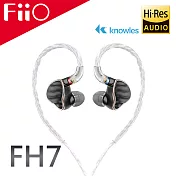 FiiO FH7 一圈四鐵五單元MMCX單晶銅鍍銀可換線耳機(黑)