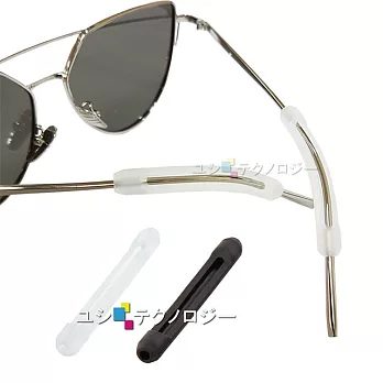 一般 膠框眼鏡 金屬框眼鏡 鏡腳柔軟圓孔防滑套 眼鏡腳套 止滑腳套(二對4入)透明