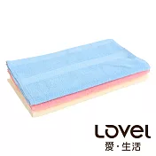Lovel 嚴選六星級飯店素色純棉毛巾3件組(共5色)蔚藍3件組