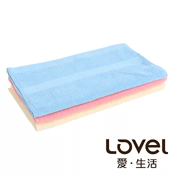 Lovel 嚴選六星級飯店素色純棉毛巾3件組(共5色)米黃3件組