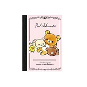 San-X 懶妹蜂蜜小熊的粉彩花園系列手帳擴充筆記本。粉（方眼）