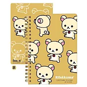 San-X 懶熊悠閒系列線圈筆記本。懶妹