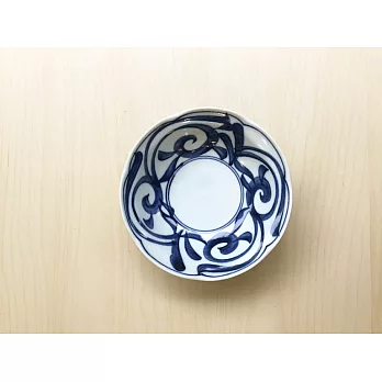 【東京食器】藍彩唐草 淺缽(小)