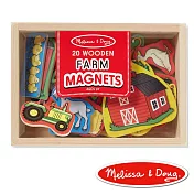 美國瑪莉莎 Melissa & Doug 磁力 - 農場動物木質磁鐵貼
