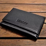 【H-CT】Wild Tribe系列顯卡式零錢包設計真皮口袋夾/黑(WT513B)