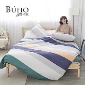《BUHO》雙人四件式舖棉兩用被床包組 《樸居靜寓》
