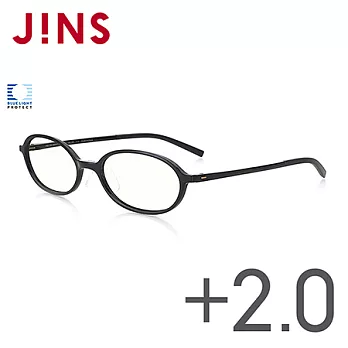 JINS 閱讀用濾藍光老花眼鏡+2.00 (AFRD18A051) 黑色
