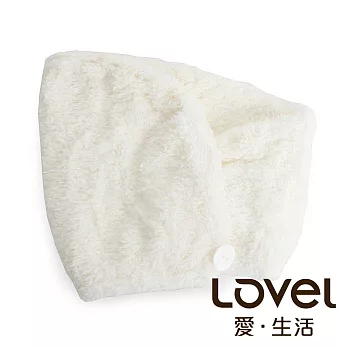 Lovel 7倍強效吸水抗菌超細纖維浴帽-共9色棉花白