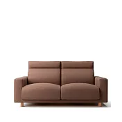 [MUJI無印良品]羽毛獨立筒沙發套/2.5人座/高椅背/ 棉麻平織/棕色