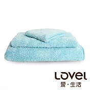 Lovel 7倍強效吸水抗菌超細纖維浴巾/毛巾/方巾3件組(共9色)粉末藍