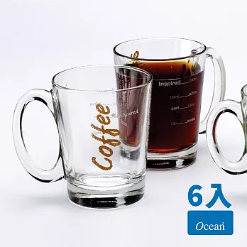 Ocean GET ACTIVE 咖啡杯/馬克杯315cc X6入-無鉛玻璃杯