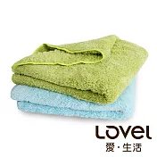 Lovel 7倍強效吸水抗菌超細纖維小浴巾2入組(共9色)湖水綠