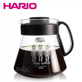 【HARIO】星際大戰帝國風暴兵 玻璃咖啡壺600ml(XVD-60B-SW-ST)