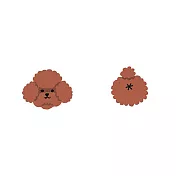 Snatch X 日日野餐 狗狗系列 - 紅貴賓 - 貼耳耳環