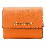 MICHAEL KORS 簡約皮革扣式零錢包-桔色(現貨+預購)桔色
