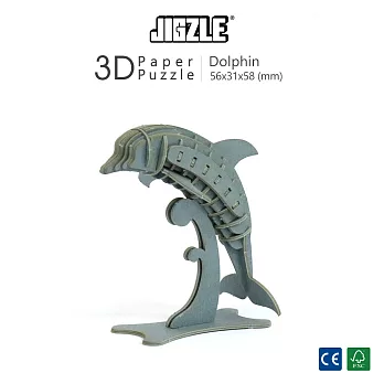 JIGZLE ® 3D-紙拼圖-海豚