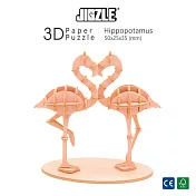 JIGZLE ® 3D-紙拼圖-紅鸛
