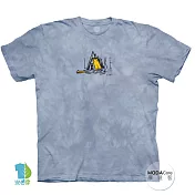 摩達客-美國進口The Mountain 湖畔露營 純棉環保藝術中性短袖T恤 3XL 灰色