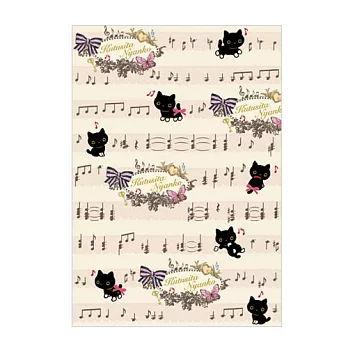 San-X 小襪貓夢幻鋼琴系列筆記本。米
