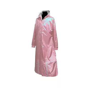 天德牌 M5一件式風雨衣（戰袍第九代 素色版）L粉紅色