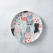 有種創意 - 日本美濃燒 - 酷花貓餐盤 - 紅