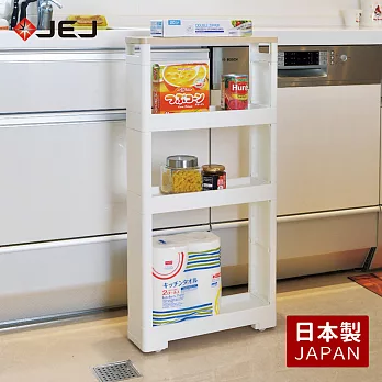 【日本JEJ】日本製移動式木質頂板收納隙縫架-12CM寬
