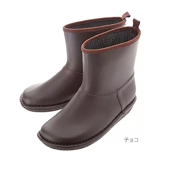 日本製【Charming】時尚造型 個性雪靴雨鞋 712 深咖啡色M