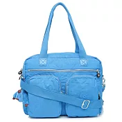 KIPLING 雙口袋兩用旅行袋-天空藍 (現貨+預購)天空藍