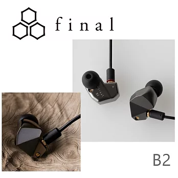 Final B2 日本匠人精製 Hi-End發燒系列 一鐵 平滑柔順樂音可換線式入耳式耳機 台灣代理公司貨保固2年
