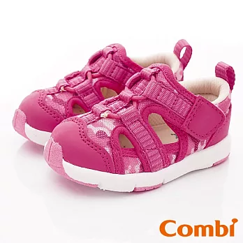 日本Combi童鞋 活力迷彩幼兒機能涼鞋-薔薇粉(寶寶段)12.5薔薇粉