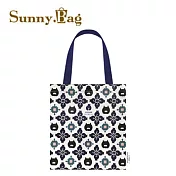 Sunny Bag - 捲毛力卡-學院風側背袋(深藍色貓咪)