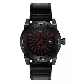 ZINVO 刀鋒戰士渦輪機械腕錶-黑X紅