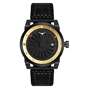 ZINVO 刀鋒戰士渦輪機械腕錶-黑X金