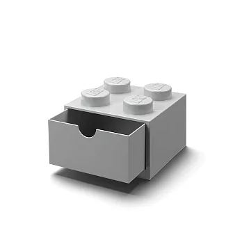 丹麥LEGO 樂高桌上抽屜4凸(低調灰)
