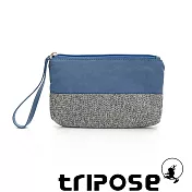 tripose漫遊系列岩紋x微皺尼龍多功能手拎袋(大) 水藍