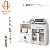 【Sato】LUFFY映日浮光雙抽四門開放收納櫃‧幅118cm
