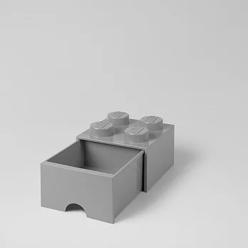 丹麥LEGO 放大版樂高抽屜4凸(低調灰)