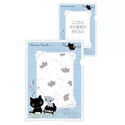 San-X 小襪貓白貓鋼琴之戀系列A4文件夾。小襪貓+小灰貓
