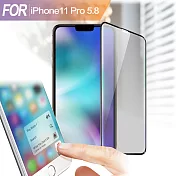 Xmart for iPhone 11 Pro 5.8吋 防指紋0.33mm霧面滿版玻璃保護貼-黑色