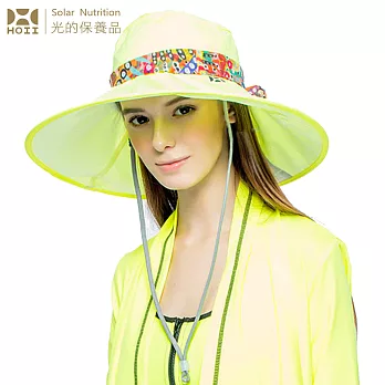 【HOII后益】HOSEA花漾法式優雅圓筒帽 ★黃光 (UPF50+抗UV防曬涼感先進光學機能布)