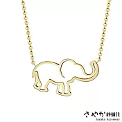 【Sayaka紗彌佳】鏤空線條大象造型項鍊 -金色