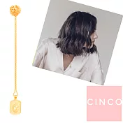 CINCO 葡萄牙精品 Aimee necklace 跳動之心 925純銀鑲24K金硬幣項鍊 滑球可調式