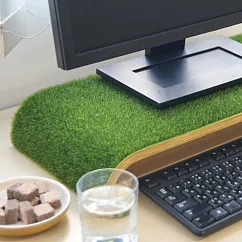 【歐士OSHI】輕草地螢幕架/電腦螢幕架/鍵盤收納架/質感實木螢幕架