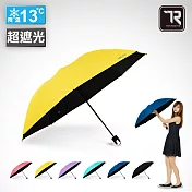 【TDN】收的妙降溫黑膠反向折傘 抗UV秒收傘(晴雨傘自動收傘B7488)月光黃