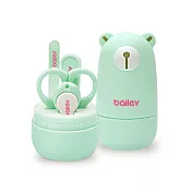 【韓國BAILEY貝睿】嬰幼兒寶寶安全指甲剪護理4件組(小熊)